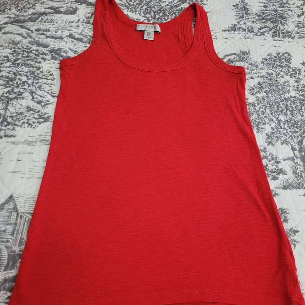 Kenar Red Cotton/Modal Tank Shirt Size Small EUC